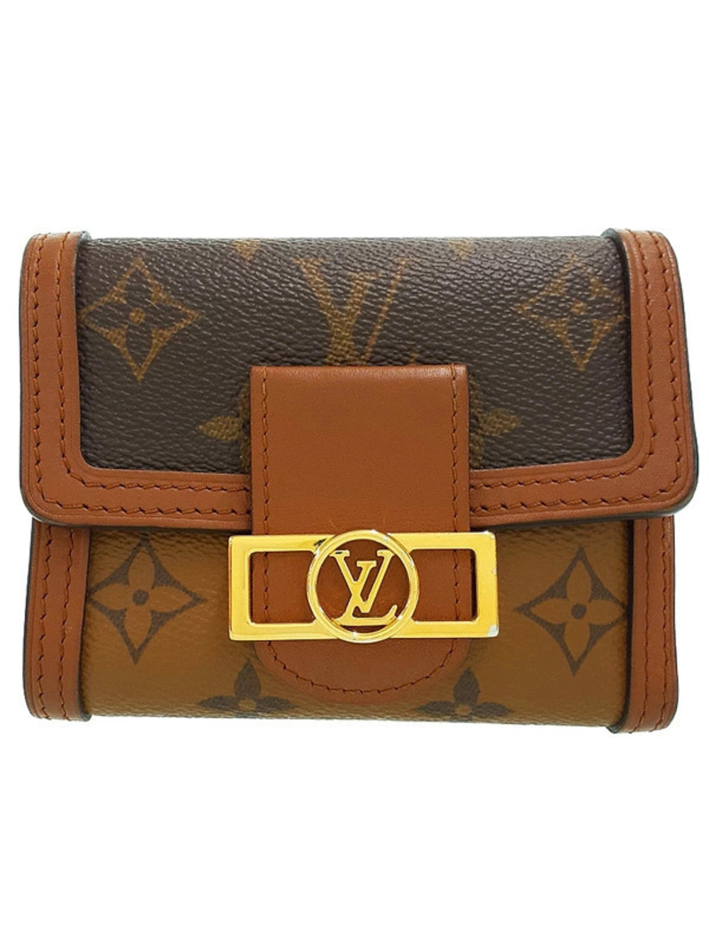 Louis Vuitton Monogram Portefeuille Dauphine Compact Tri fold Wallet